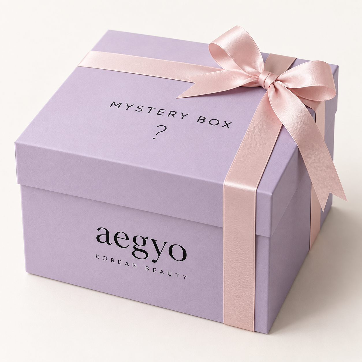 Mystery Box AEGYO, confezione lilla con nastro rosa